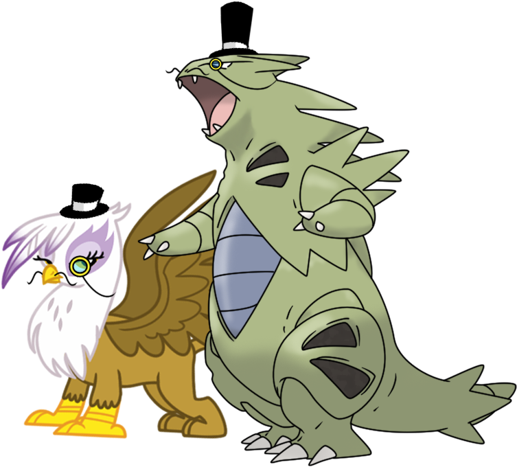 Drlonepony, Gilda, Griffon, Hat, Monocle, Pokémon, - Pokémon Tyranitar (813x716), Png Download