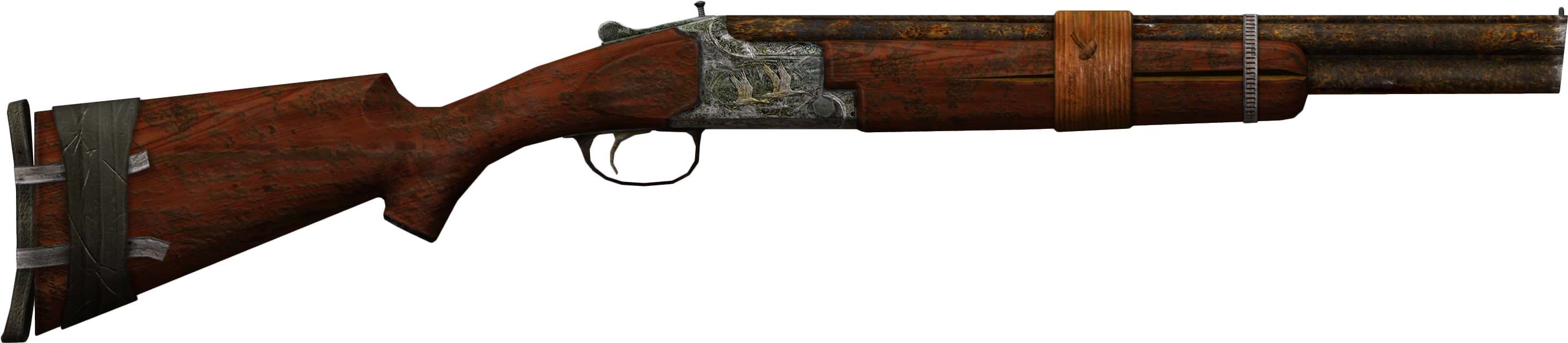 Transparent Shotgun Fallout New Vegas Clipart Black - Fallout New Vegas Caravan Shotgun (3000x850), Png Download