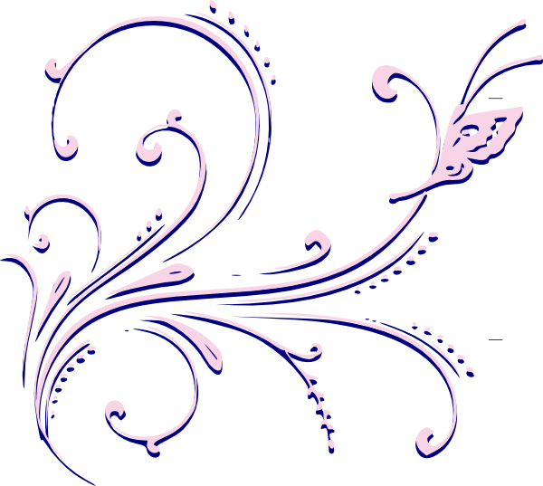 Small - Filigree Scrolls Clipart (600x537), Png Download