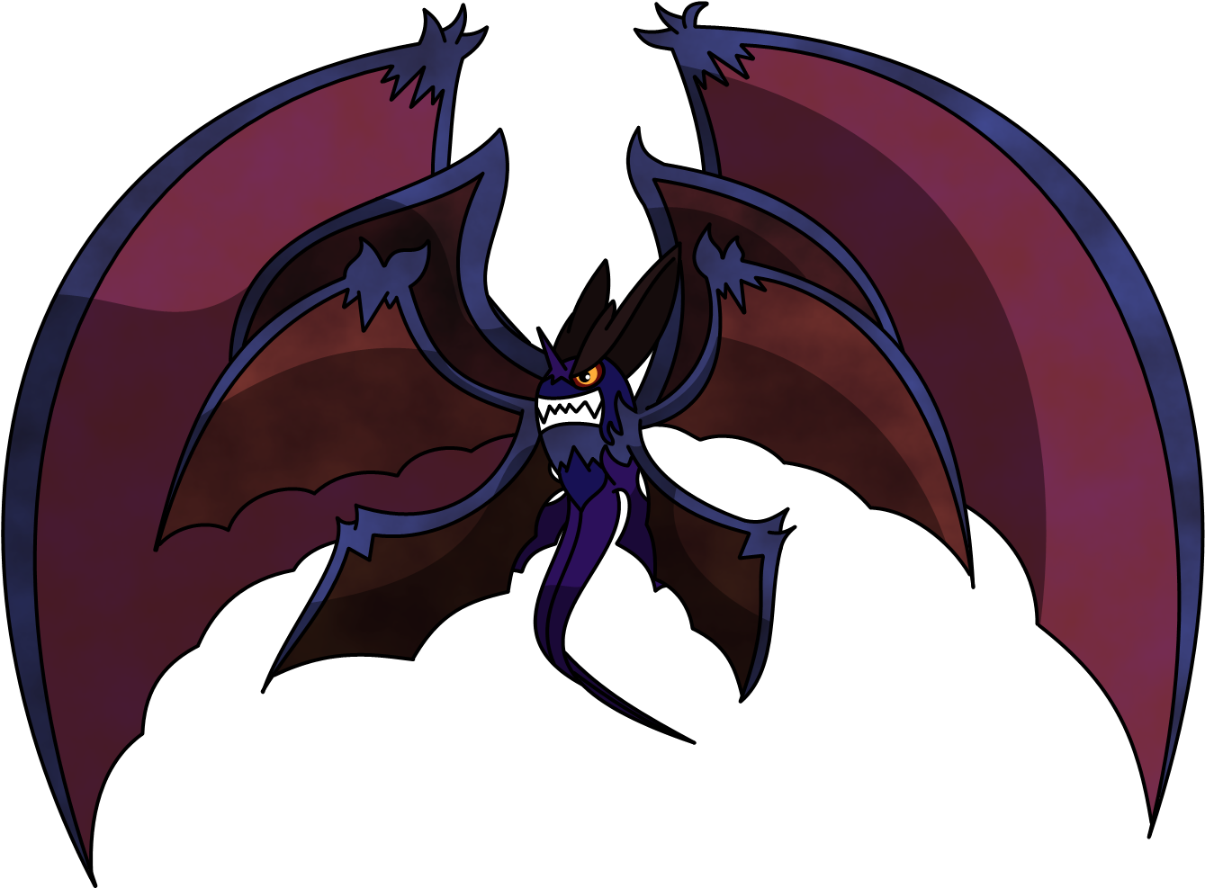Supreme Crobat - Pokemon Crobat Mega Evolution (1400x1000), Png Download