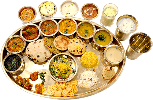 Dishes Clipart Bhojan - Bhojan Thali Png (500x326), Png Download