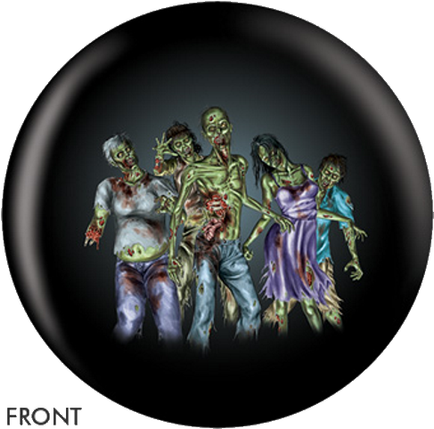 Zombie Horde Bowling Ball (500x500), Png Download