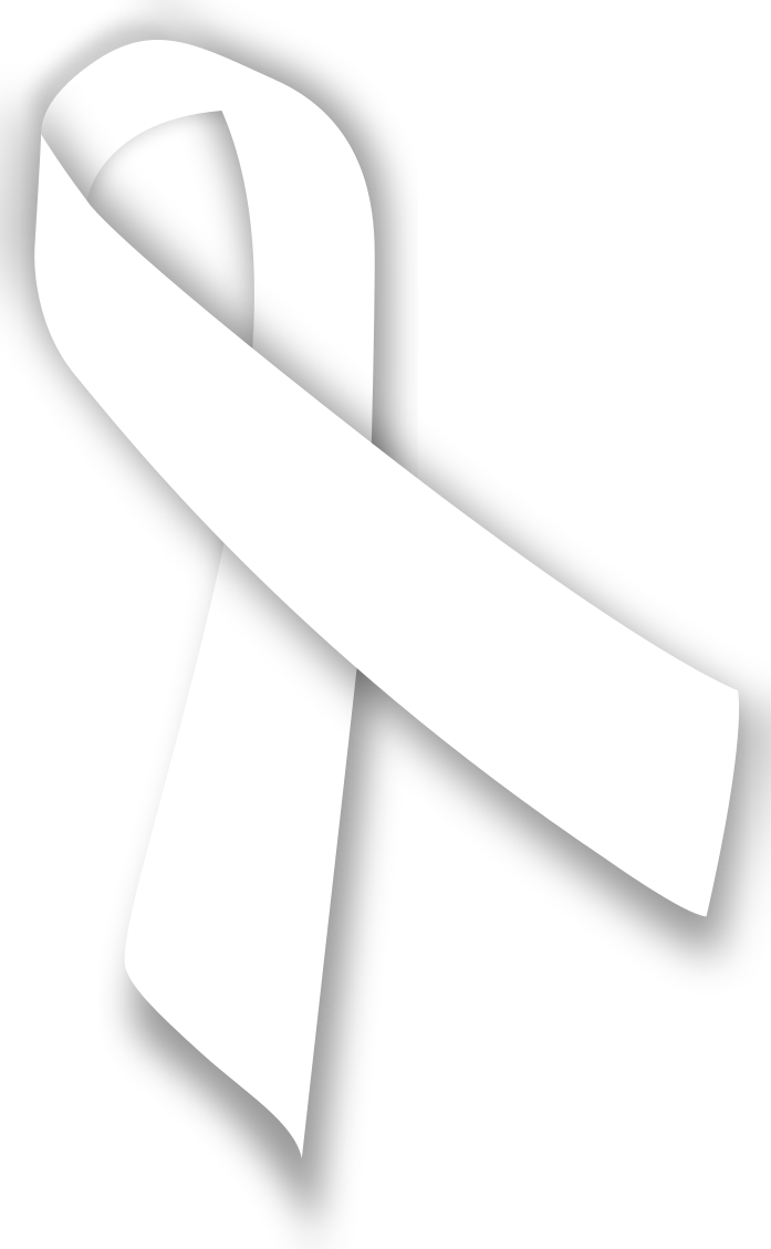 Download HD Lung Cancer Ribbon - White Cancer Ribbon Png Transparent