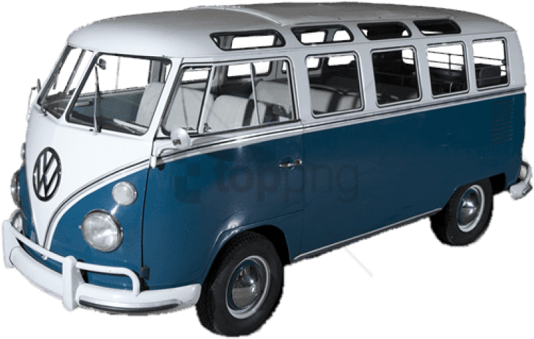 Blue Volkswagen Camper Van - Volkswagen Transporter (554x350), Png Download