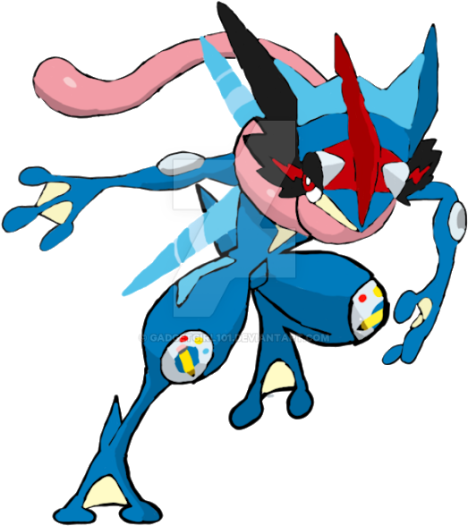 Photo - Ash Greninja And Lycanroc (530x905), Png Download