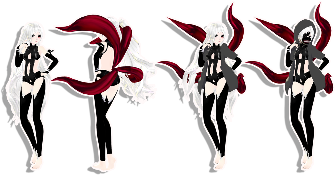 Jpg Black And White Download Miku Drawing Tokyo Ghoul - Mmd Miku Ghoul (1191x670), Png Download
