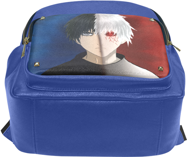 Tokyo Ghoul Theme Print Leather School Backpack - Backpack (1000x1000), Png Download