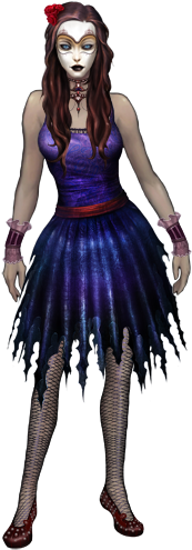 Female Goth Ballet Costume - Halloween Costume (258x535), Png Download