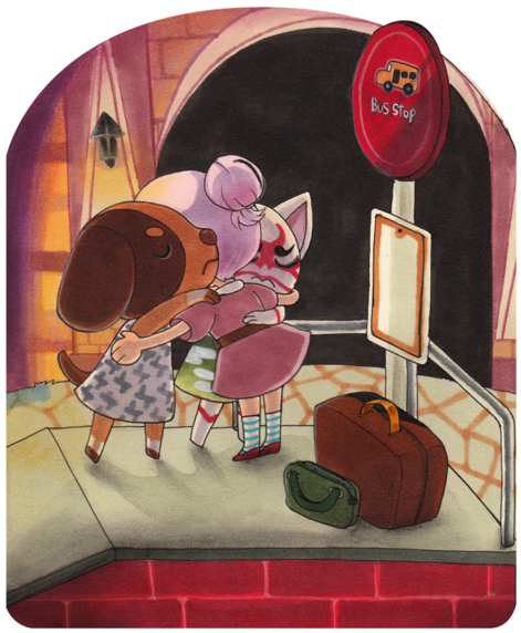 Bus Stop Animal Crossing - Animal Crossing Butch Fanart (500x623), Png Download