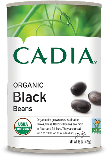 Canned Goods Black Beans - Cadia Nutrition Facts (700x700), Png Download