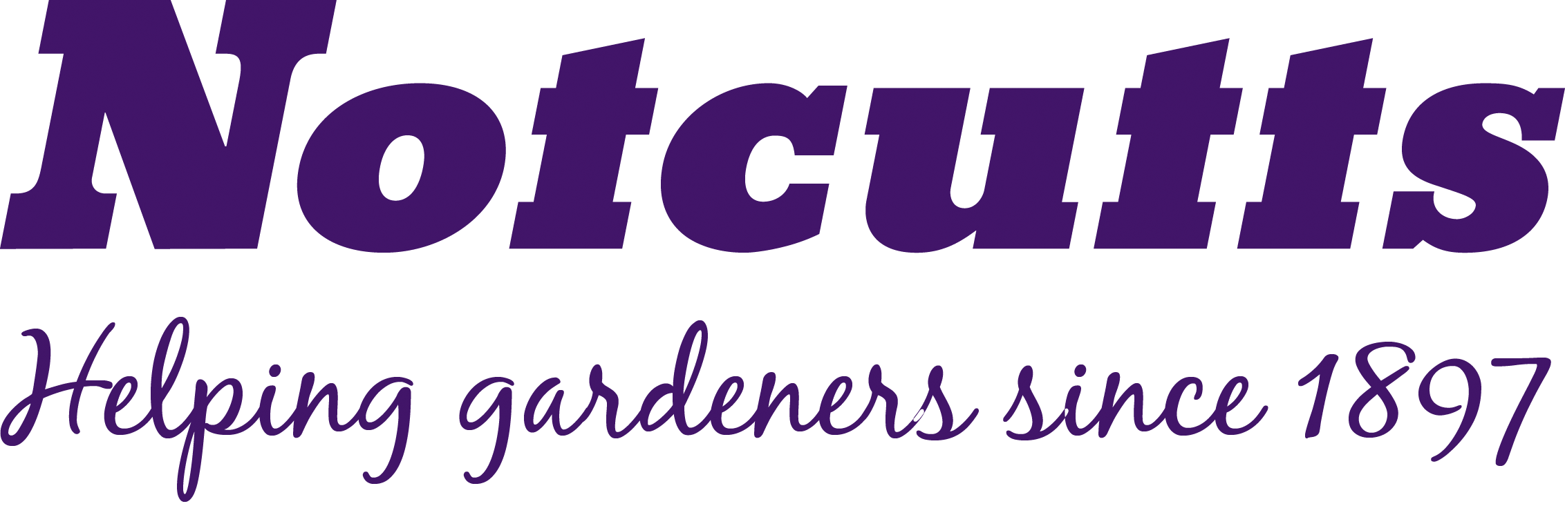Notcutts Purple Blackjack - Notcutts Garden Centre Logo (2264x733), Png Download