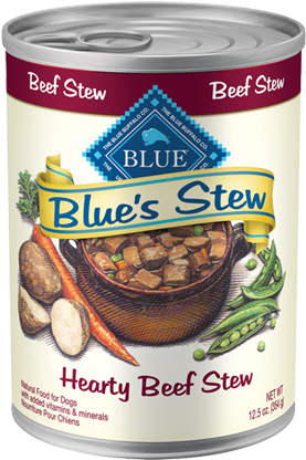 Blue Stew Beef Canned Dog Food - Blue Buffalo Blue's Hearty Beef Stew Canned Dog Food (376x505), Png Download