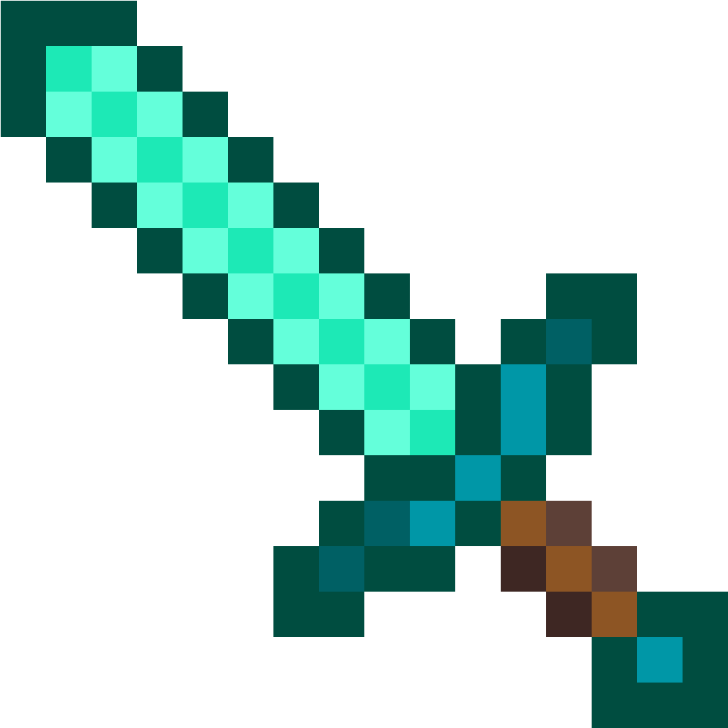 Minecraft Diamond Sword - Diamond Sword (1188x1188), Png Download