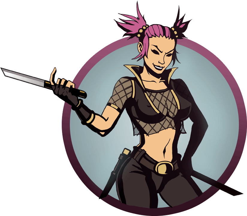 Girl Knives 2 - Shadow Fight 2 Female (1112x1112), Png Download