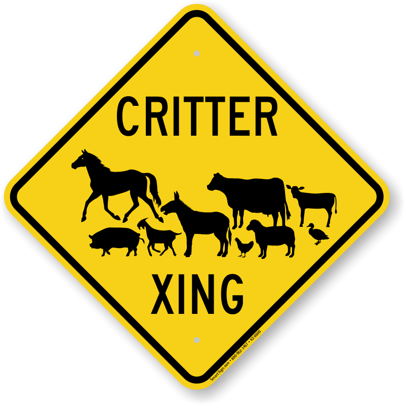 Critter Xing Animal Crossing Sign - Animal Crossing Sign (800x800), Png Download