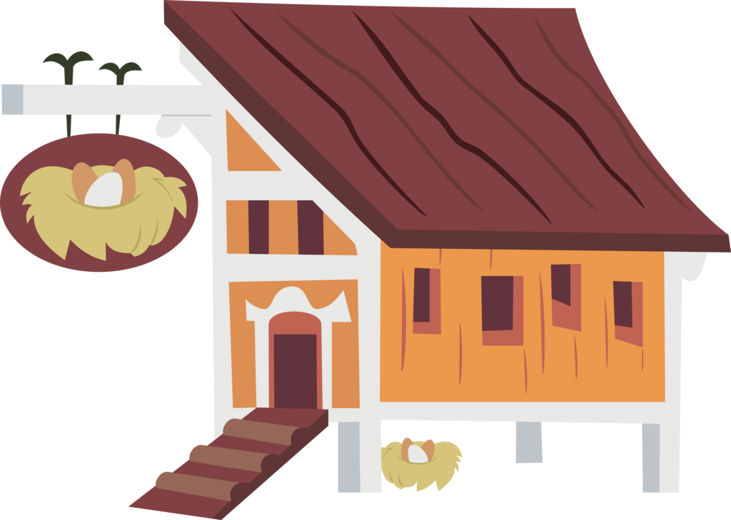 Hen House By Jeatz - Hen House Clipart (1024x729), Png Download