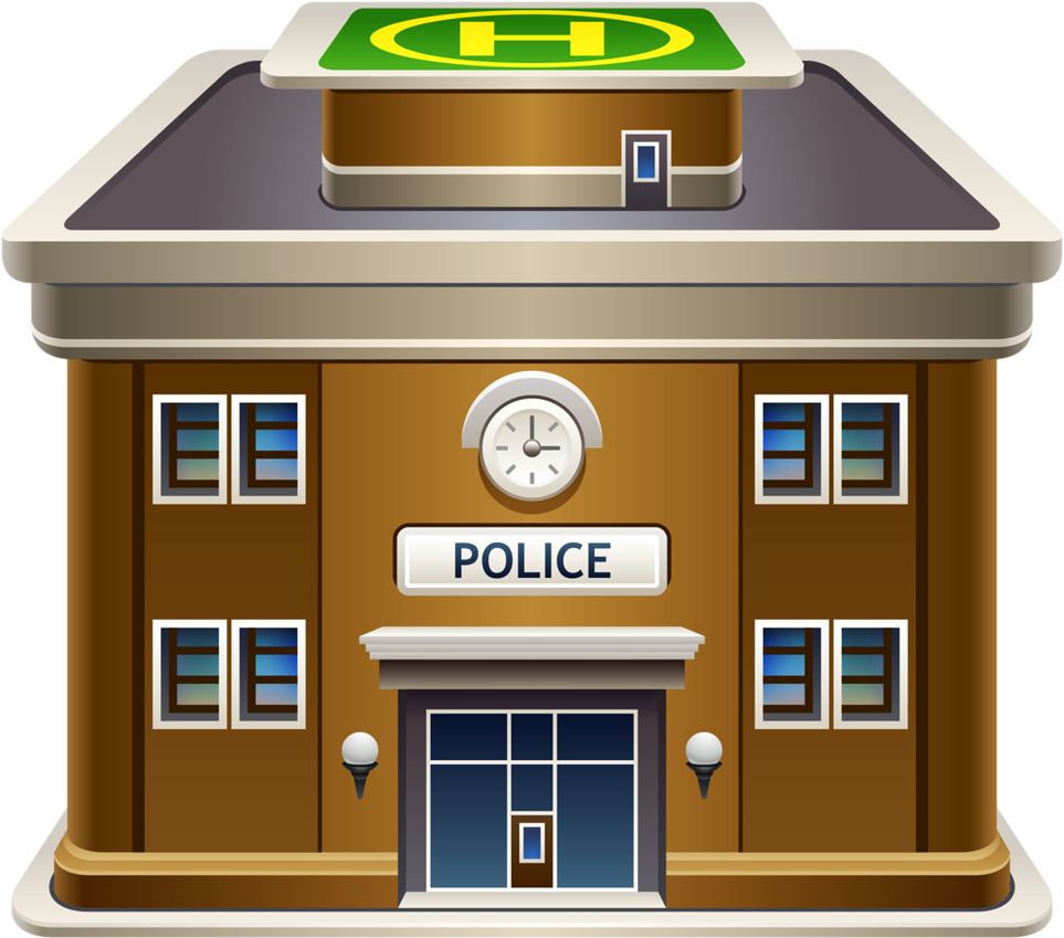 Casas, Palácios E Etc - Police Station Png Clipart (1024x934), Png Download