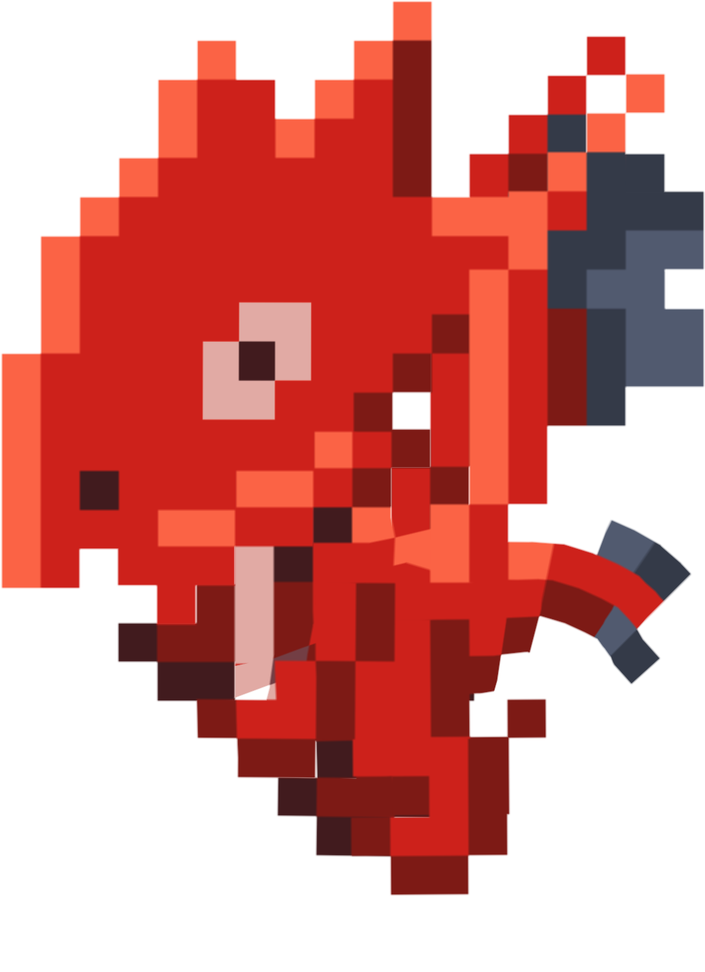 Pixel Dragon Baby - Dragon Mania Legends Dragon Rojo (1025x1413), Png Download