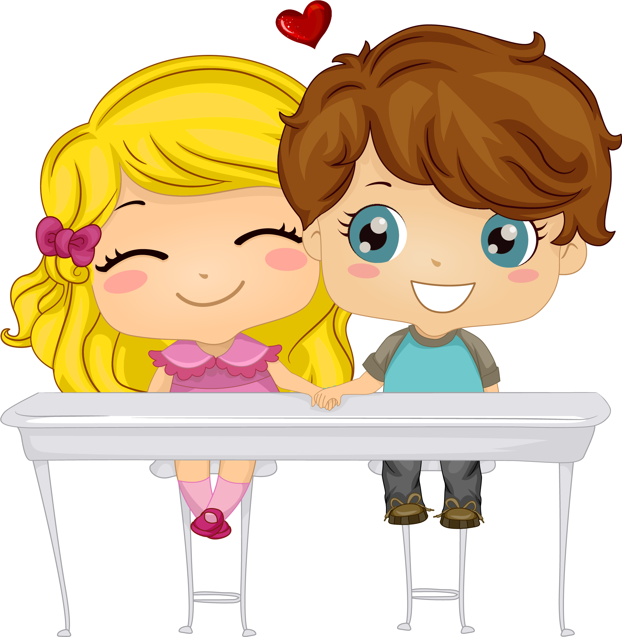 Cute Couple Clipart Png (2043x2073), Png Download