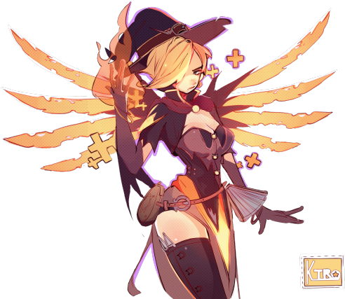 Transparent Mercy Anime Witch Huge Freebie Download - Mercy Overwatch (540x443), Png Download