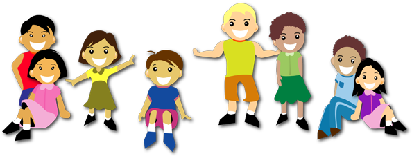 Kids Group Happy Time Preschool Outstanding Early - Group Kids Clipart (676x226), Png Download