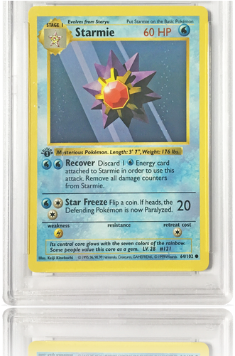 Psa 9 1st Edition Starmie - Pokemon Card (500x500), Png Download