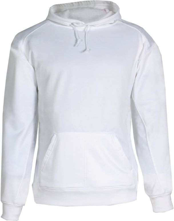 Template Badger 1454 Dry Fit Hoodie - White Hoodie Mens Template (800x801), Png Download