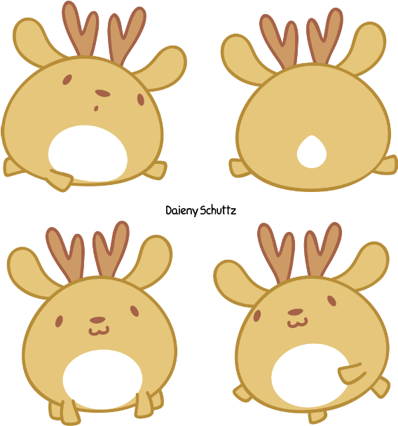 Fawn Drawing Kawaii - Chibi Deer Drawing (634x650), Png Download