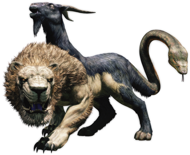 Chimera Was A Monster From The Greek Mythology, A Hybrid - Dragon's Dogma Chimera (640x523), Png Download