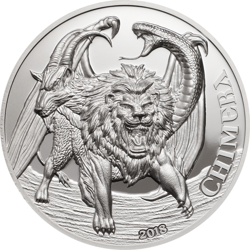 Chimera Mythological Animals 2 Oz Silver Coin 1500 - Coin (500x500), Png Download