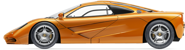 Mclaren - Mclaren F1 Side View (830x370), Png Download