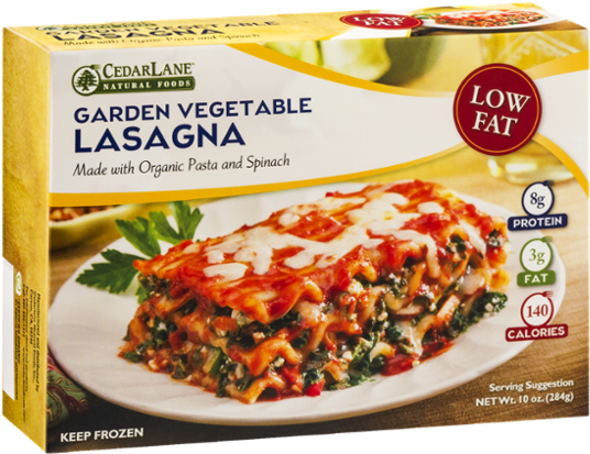 Cedar Lane Garden Vegetable Lasagna - 10 Oz Box (600x600), Png Download