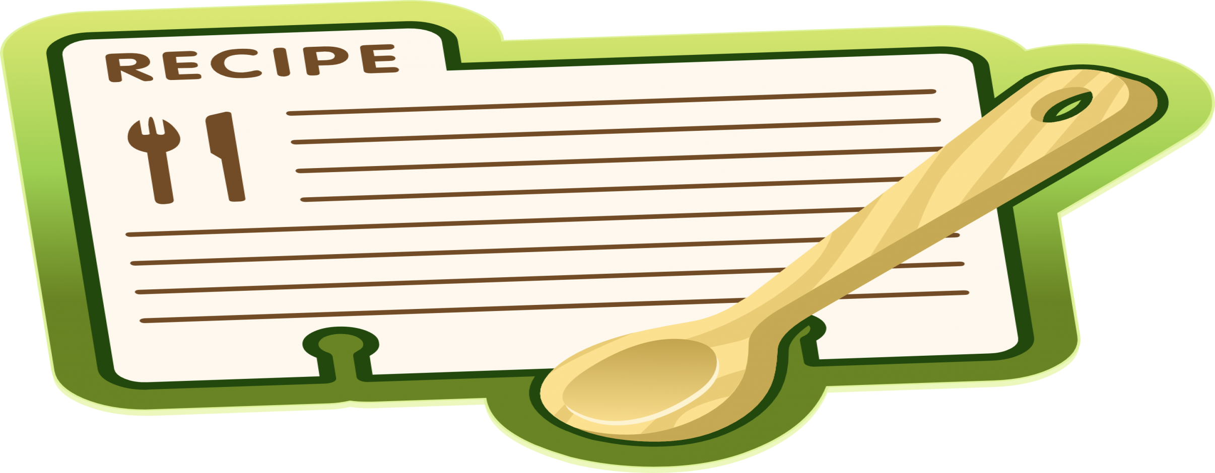 Lasagna - Recipe Clipart (2412x940), Png Download