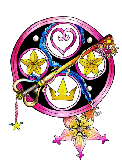 This Is My Simplistic Kairi Tattoo Design - Circle (400x536), Png Download