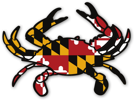 Maryland Pride Sticker - Maryland State Flag (600x456), Png Download