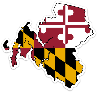 Talbot County, Maryland Overlaid With The Maryland - Maryland Flag (530x439), Png Download