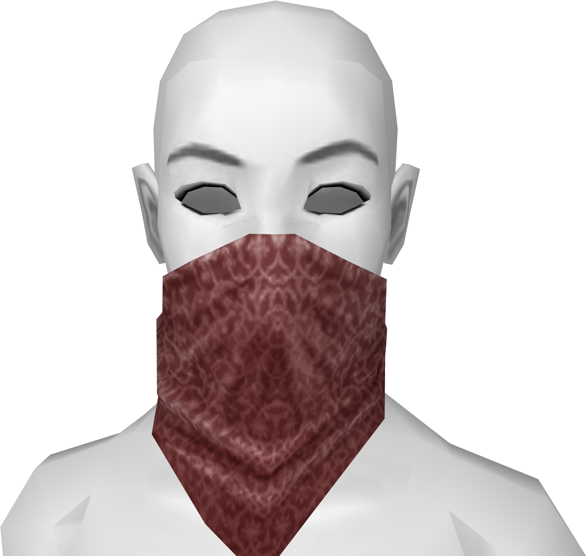 Red Bandana Mask - Bandana Mask (2730x2048), Png Download