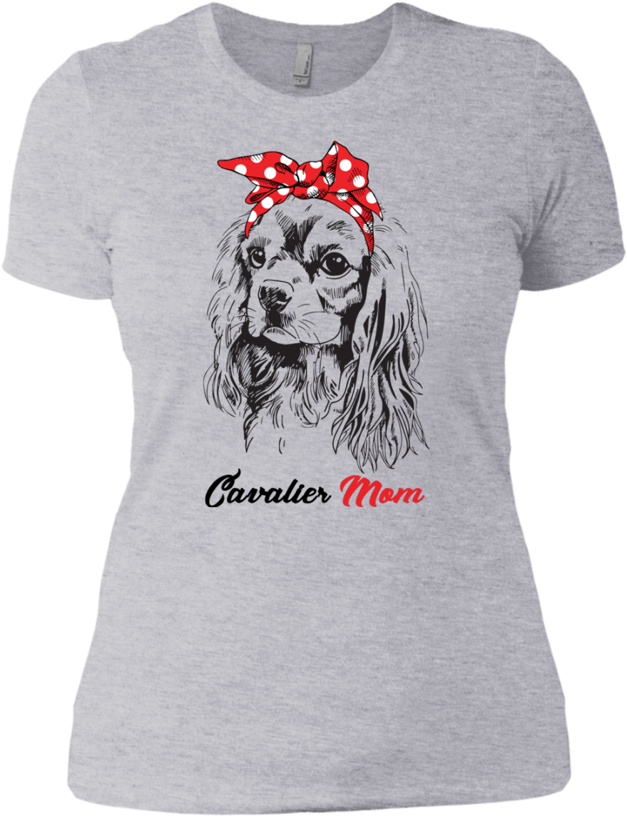 Cavalier Mom Red Bandana Shirt, Hoodie - Shirt (1155x1155), Png Download