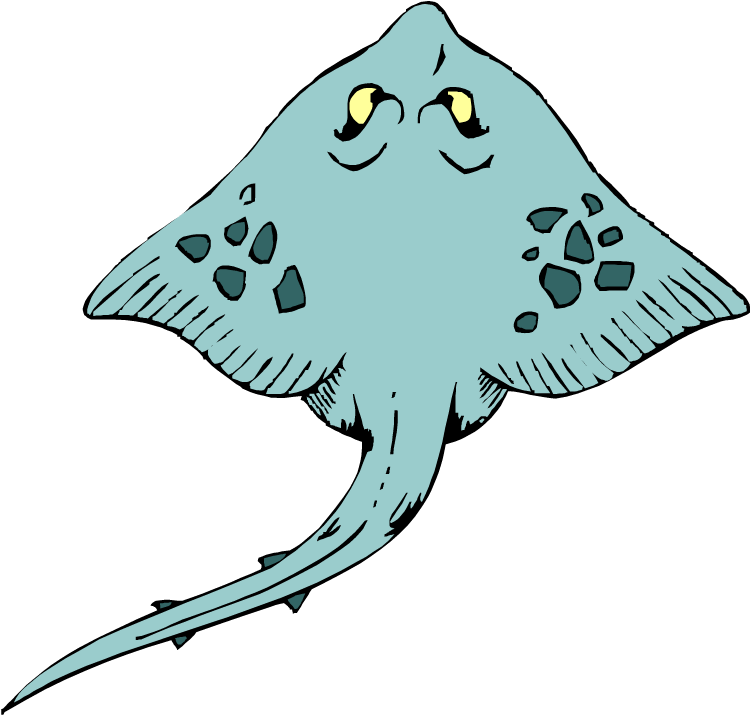 Free Stingray Clipart - Stingray Clipart Png (750x725), Png Download
