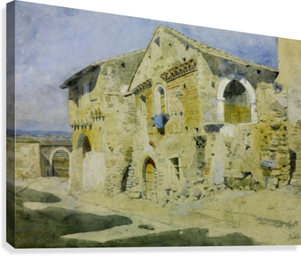 Houses At Tivoli Hercules Brabazon Brabazon Canvas - Houses At Tivoli (429x365), Png Download