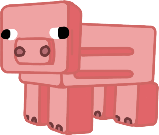 Jenny - Cute Pig Minecraft Png (508x432), Png Download