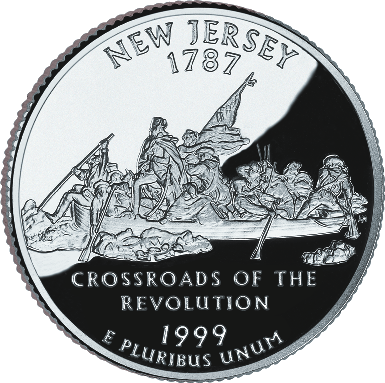 1999 Nj Proof - Quarter Dollar New Jersey (772x768), Png Download