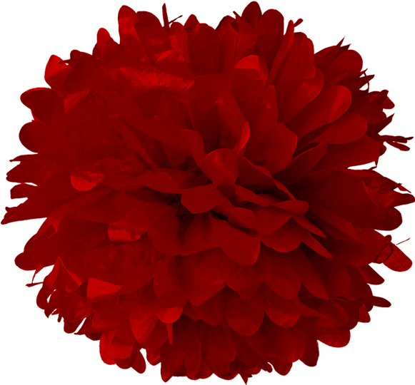 Red Velvet Tissue Pom Poms - Turquoise Blue 24 Inch Tissue Paper Flower Pom-pom (600x582), Png Download
