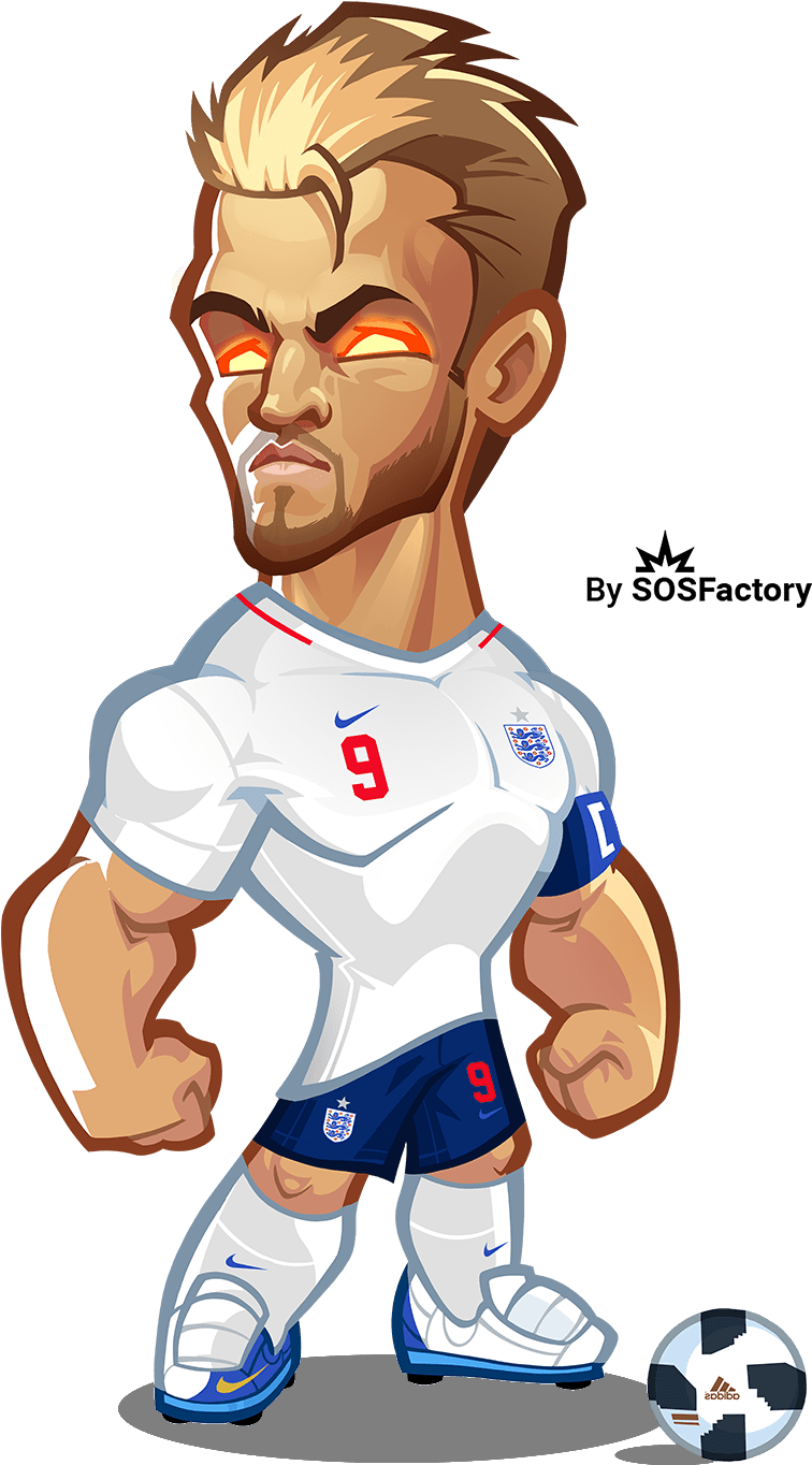Harry Kane Caricature - World Cup Russia 2018 Mascotisacion Pogba (1000x1413), Png Download