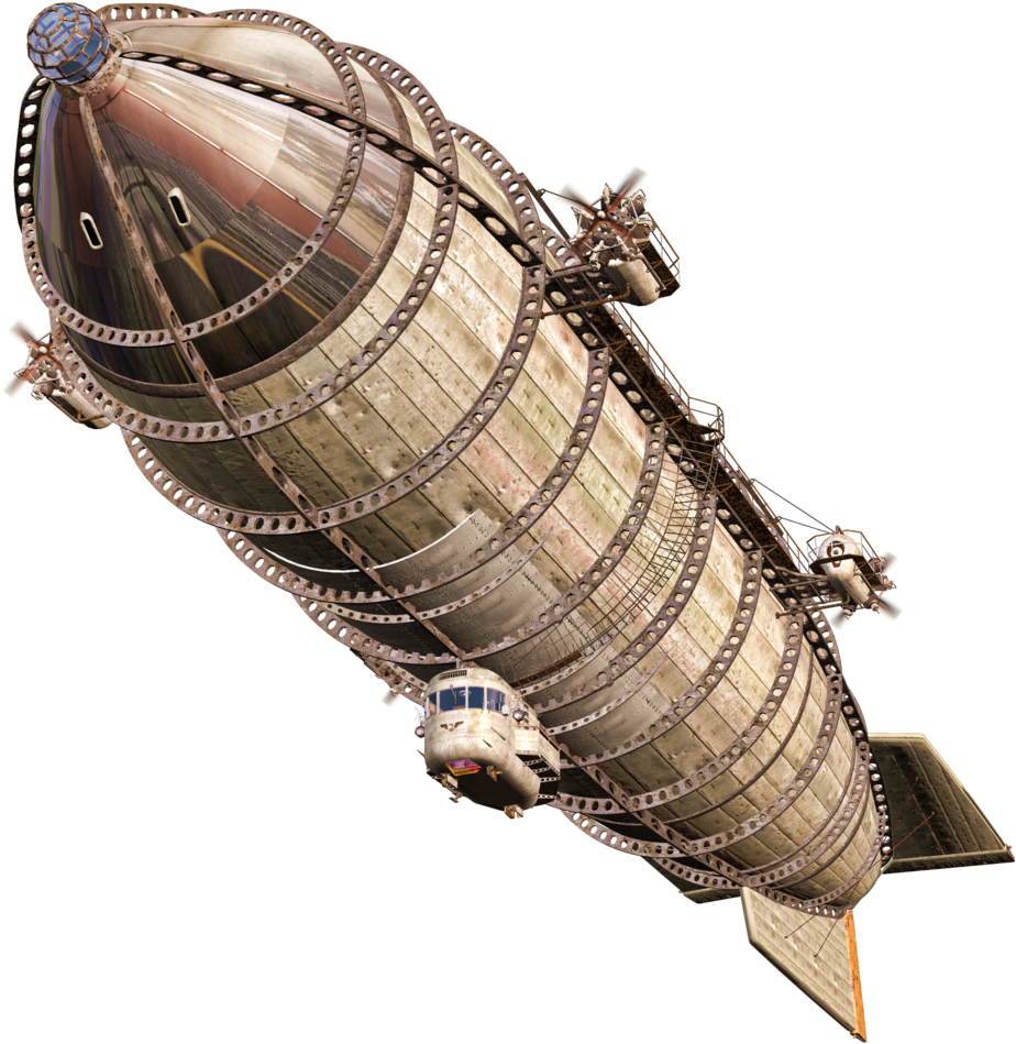 Steam Airship - Steampunk Airship Png (1024x1003), Png Download