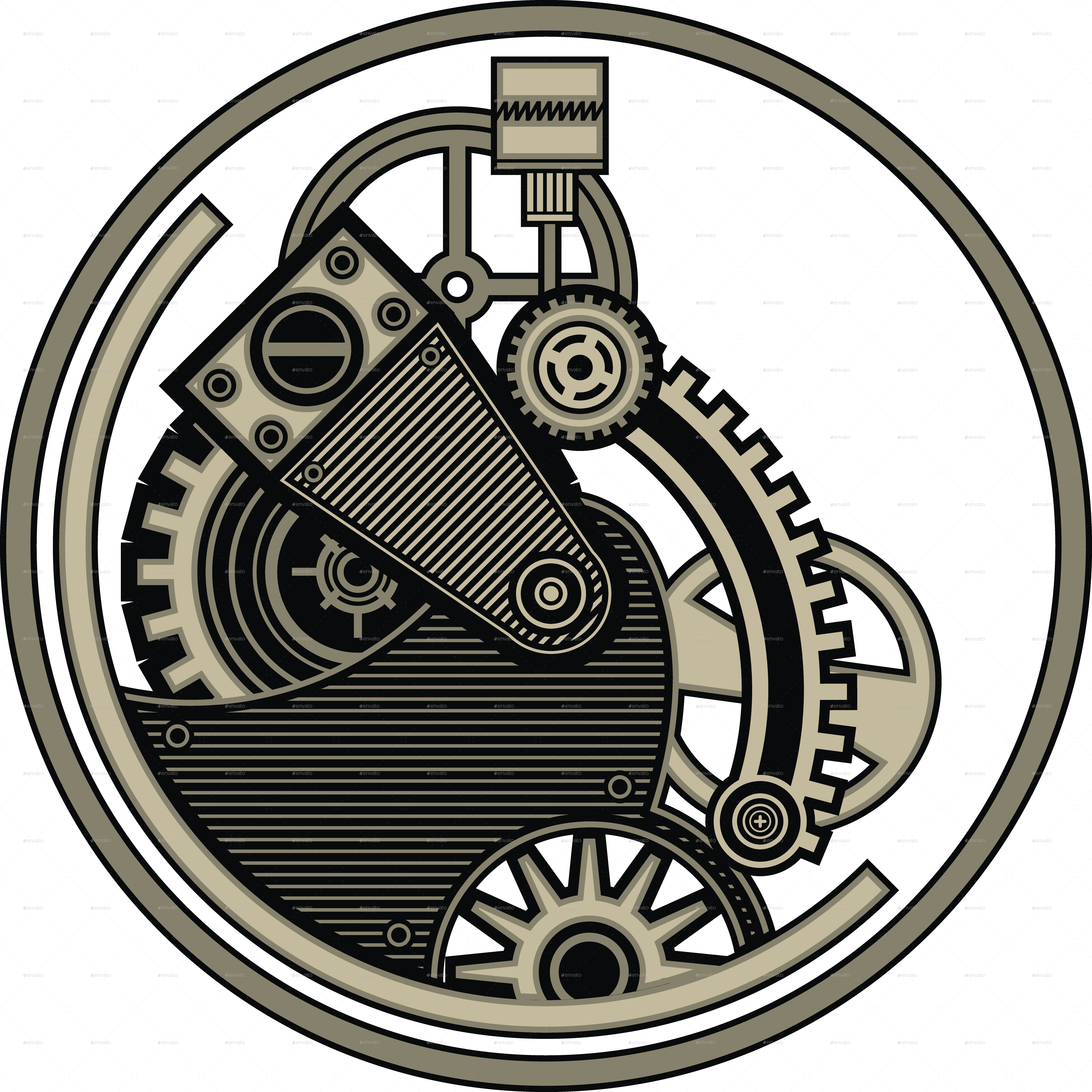 14 - Steampunk (4871x4871), Png Download