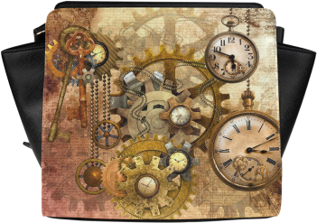 Steampunk Satchel Bag - Time Shower Curtain (500x500), Png Download