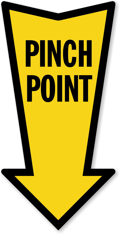 Pinch - Pinch Point Decal (410x800), Png Download