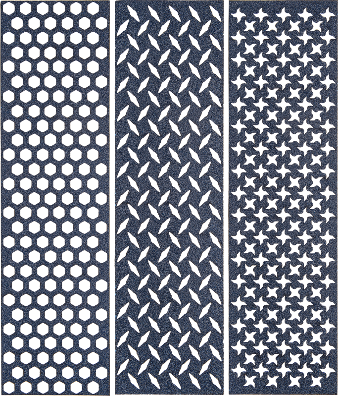 Lokton 40" Sheets Honeycomb, Metal Plate, Ninja Star - Grip Tape (500x585), Png Download