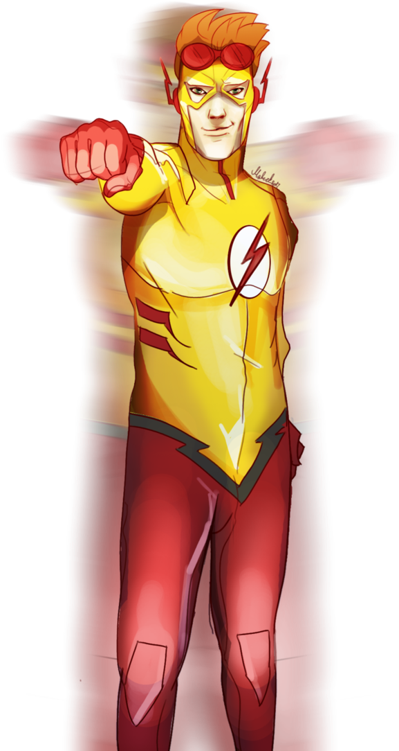 Kid Flash By Wafelland On Deviantart - Flash (701x1138), Png Download